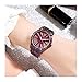 Uhren Für Frauen wasserdichte Stahlstreifen Analogquarz Girl Watch Mode Relaxation Armbanduhren Römische Waage Design Rose Gold(Color:lila)
