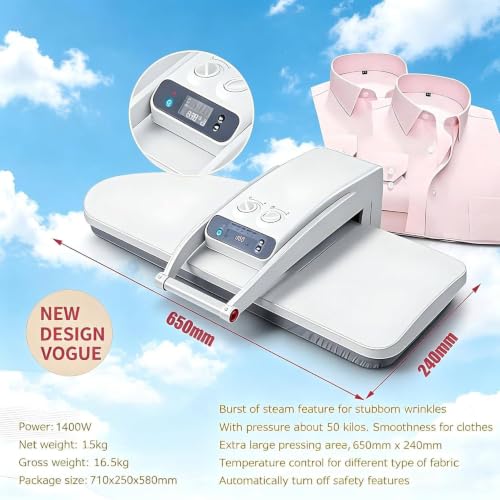 Prensa de vapor de 1400 W Nostand para cuidado eficiente de ropa 4