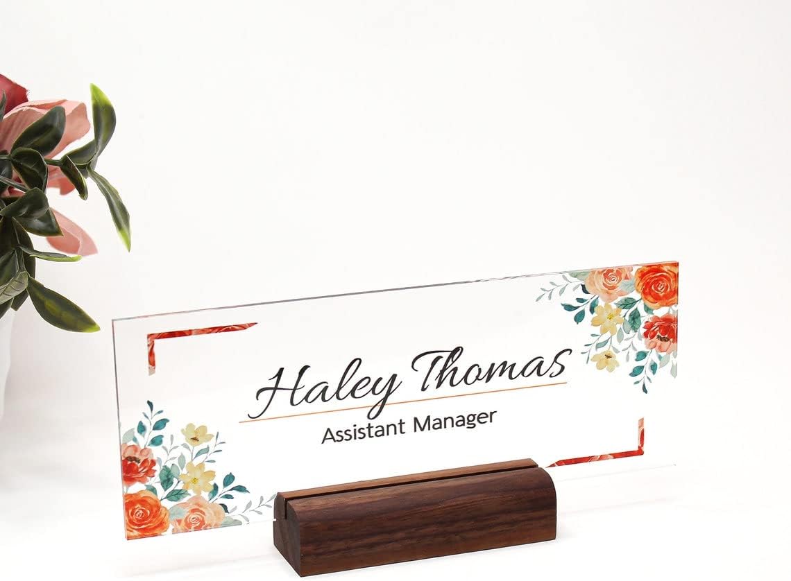 ARTSWAVE Personalized Desk Name Plates - Custom Acrylic Office Desk Decor - Unique Gifts for Home Office - Ideal Desk Accessories & Workspace Organizers - Perfect Office Decor for Women & Men - Image 4