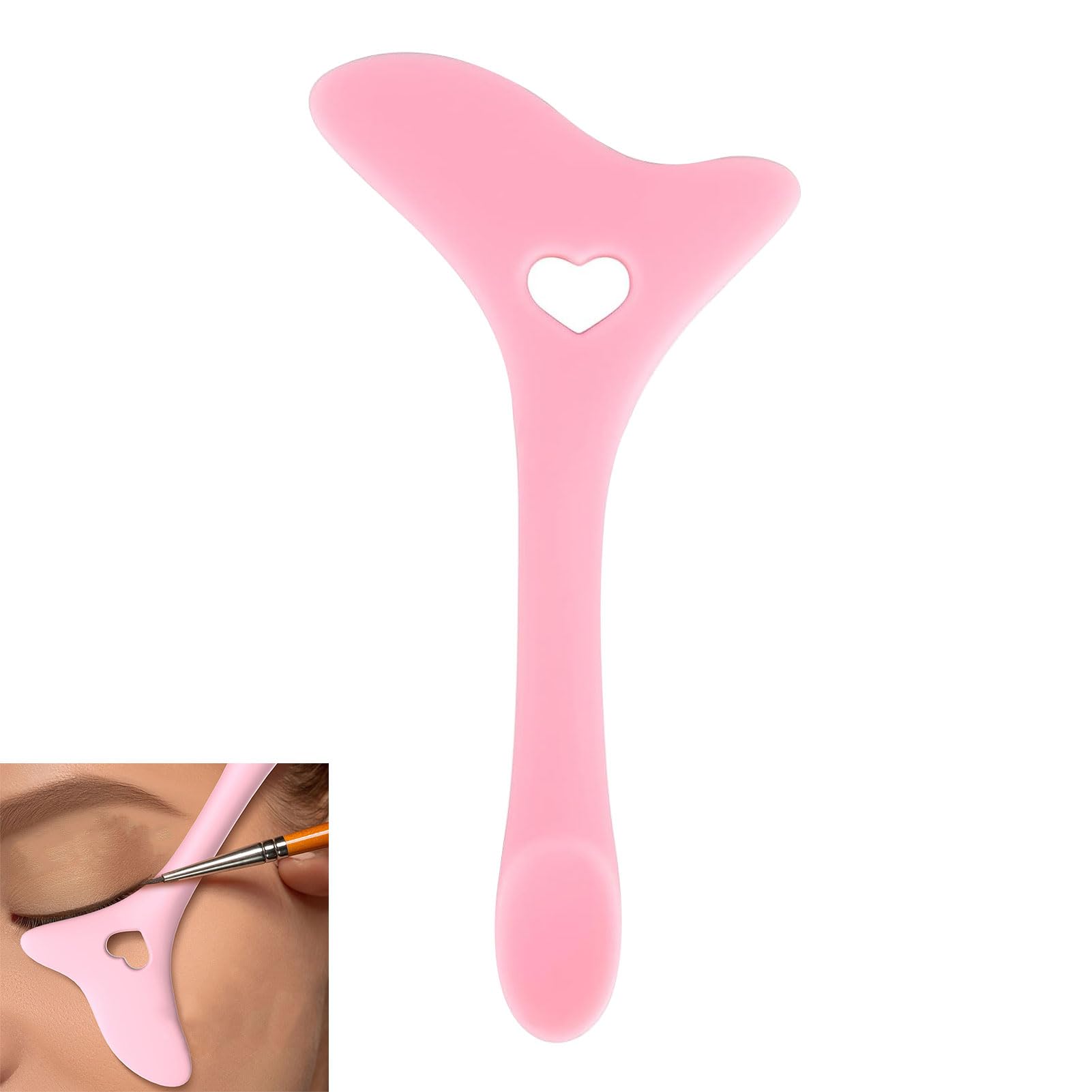 Eyeliner Stencil,Eyeliner Tool Silicone Eyeliner Stamp Eyeshadow Stencils Aid Lipstick Wearing Aid Face Cream Eyelash for Quick Makeup Application