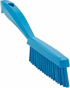 Vikan 13/16 in W Scrub Brush, Stiff, 11 51/64 in L Handle, 5 51/64 in L Brush, Blue, Plastic 41953-1 Each