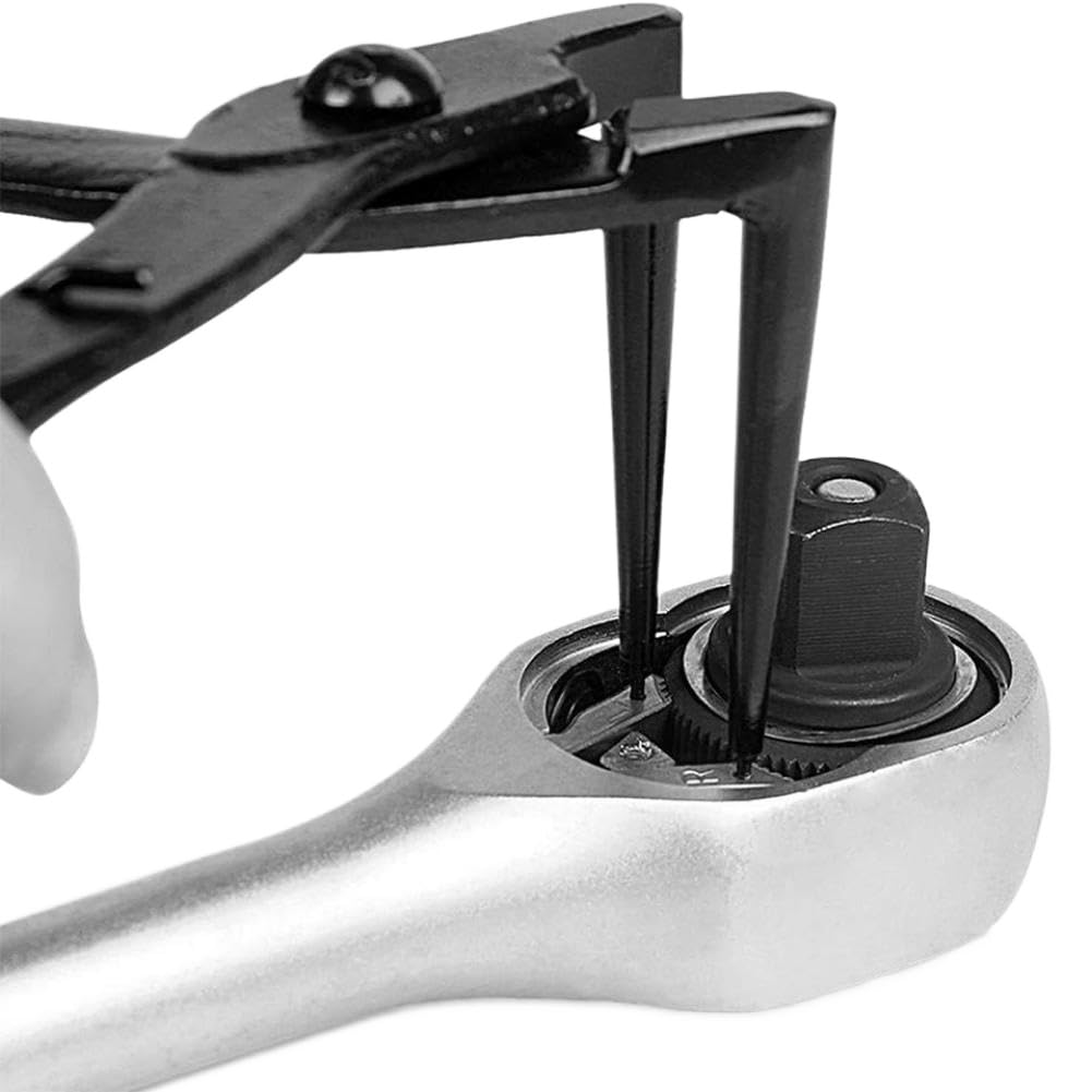 Alicates de clip de punta larga para extracción de Clip de anillo interno, Compatible con accesorios de cilindro de coche y motocicleta