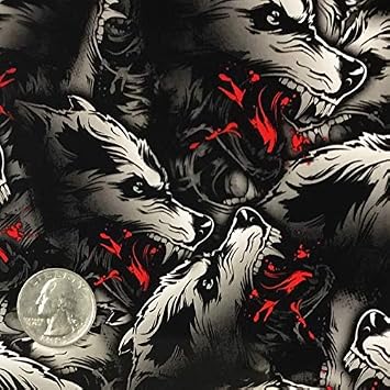 Hydrographic Film Scary Wolf Pack Wolves Animal Hydro Graphic Water Transfer Film Hydro Dipping