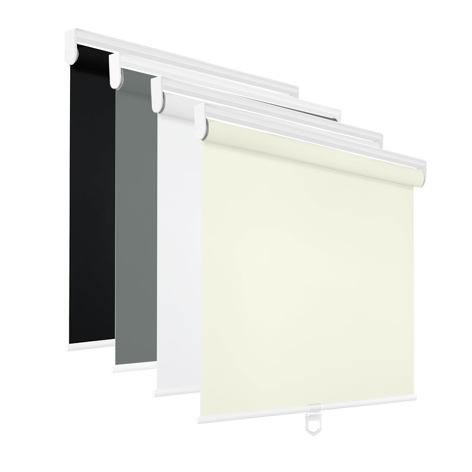 Changshade Blackout Roller Shades for Indoor Windows,Cordless Roller Blinds,Free-Stop Roll Up Shades with Thermal Insulated, Uv Protection Fabric for Bedroom,Office,French Door,Beige,40" W72 H