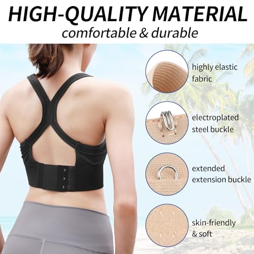 12 PCS Bra Extenders 3 Hooks, Bra Strap Extender, 3 Hook Bra Extenders for Women Elastic Extension Strap Plus Size4