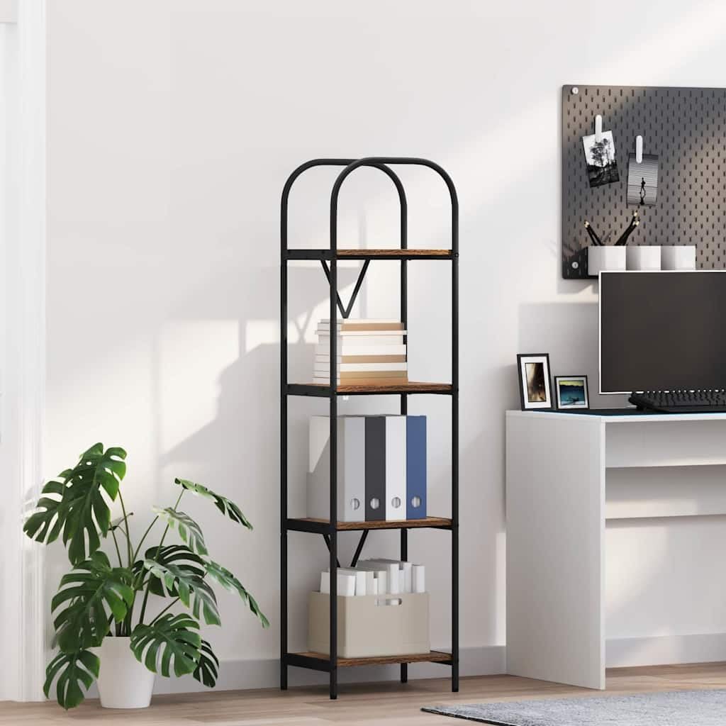 Libreria a 4 ripiani, 40 x 30 x 146 cm, in legno, design moderno, per soggiorno, ufficio, camera da letto, decorazione