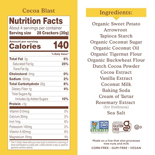 Image of Simple Mills Sweet Mmms Cocoa Blast Bite Sized Baked Sweet Snack Gluten Free Cookies 4 oz (Pack of 2)