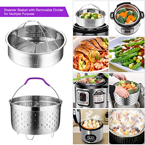 YOLIFE 23 PCS Accessories for Instant Pot, Pressure Cooker Accessories Set Compatible with Instant Pot 5,6,8 Qt - 2 Steamer Baskets, Silicone Molds & More Accessories - Thumbnail 3