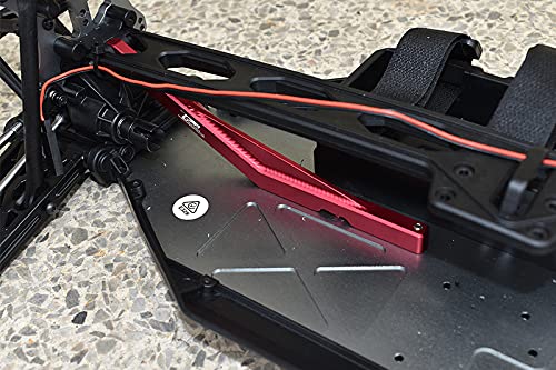 GPM for LOSI 1/10 LASERNUT Tenacity U4 LOS03028 Aluminum Rear Chassis Brace -3PC Set (red)