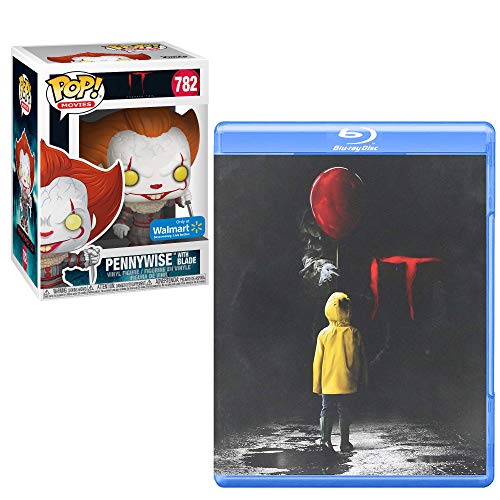 Creeper Pennywise Is BACK: It (Blu-Ray 2017) + Funko POP! Movies: IT: Chapter 2 - Pennywise w/ Blade (Walmart Exclusive)