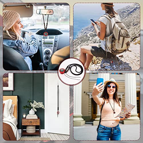 Cigarette Lighter Dustproof Plugs 12 Volt Replacement Car Interior Accessory Car Hanging Ornament, Survival Tactical Compass Backpacking Compass Handheld Compass(Black) #TOP6