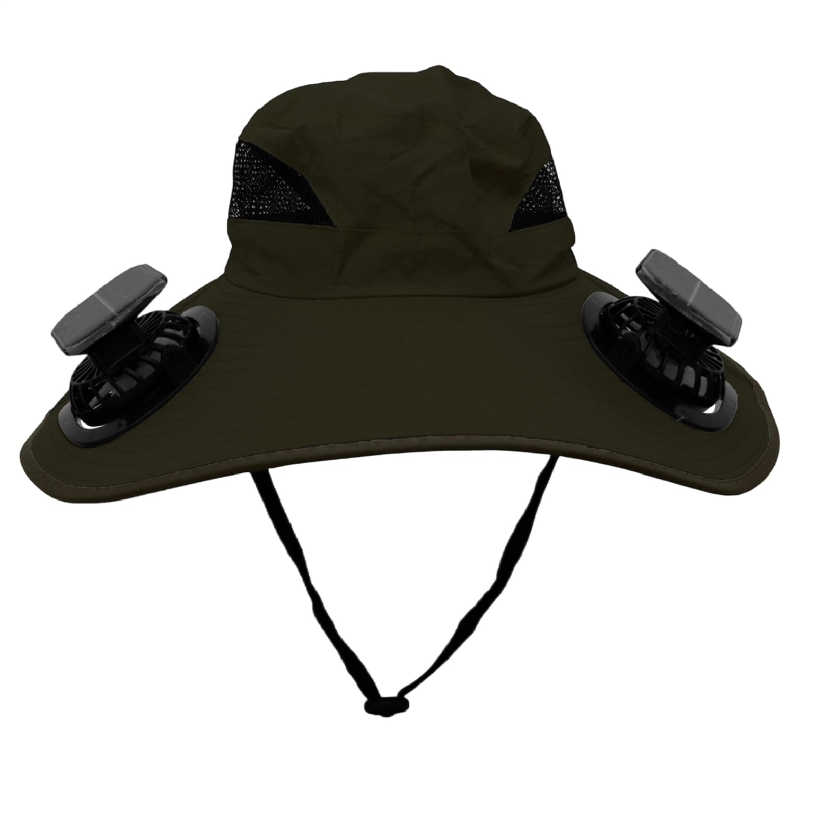 Cappello Ventilatore Alimentato ad Energia Solare Cappelli con Ampia Tesa | Copricapo Rinfrescante per Sport Viaggio Spiaggia Pesca Escursioni Campeggio