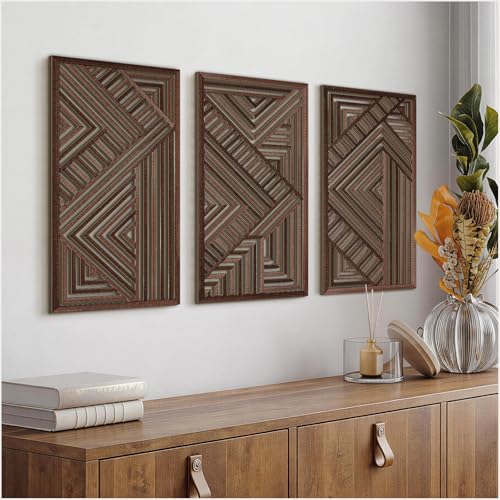 VIYYIEA Boho Geometric Wood Panels