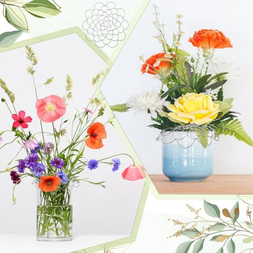 Insert de fleur en métal Cosmin solide - Support arrangement floral 20,3 cm de fer