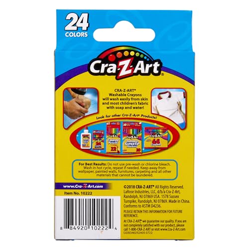 Image of Cra-Z-Art Washable Crayons, 24 Count, for Kids Back to School Supply List Essential