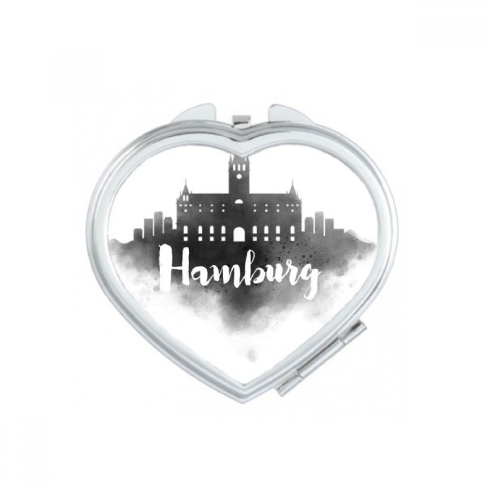 Miroir de poche Hambourg Allemagne design encre compact et portable multicolore DIYthinker