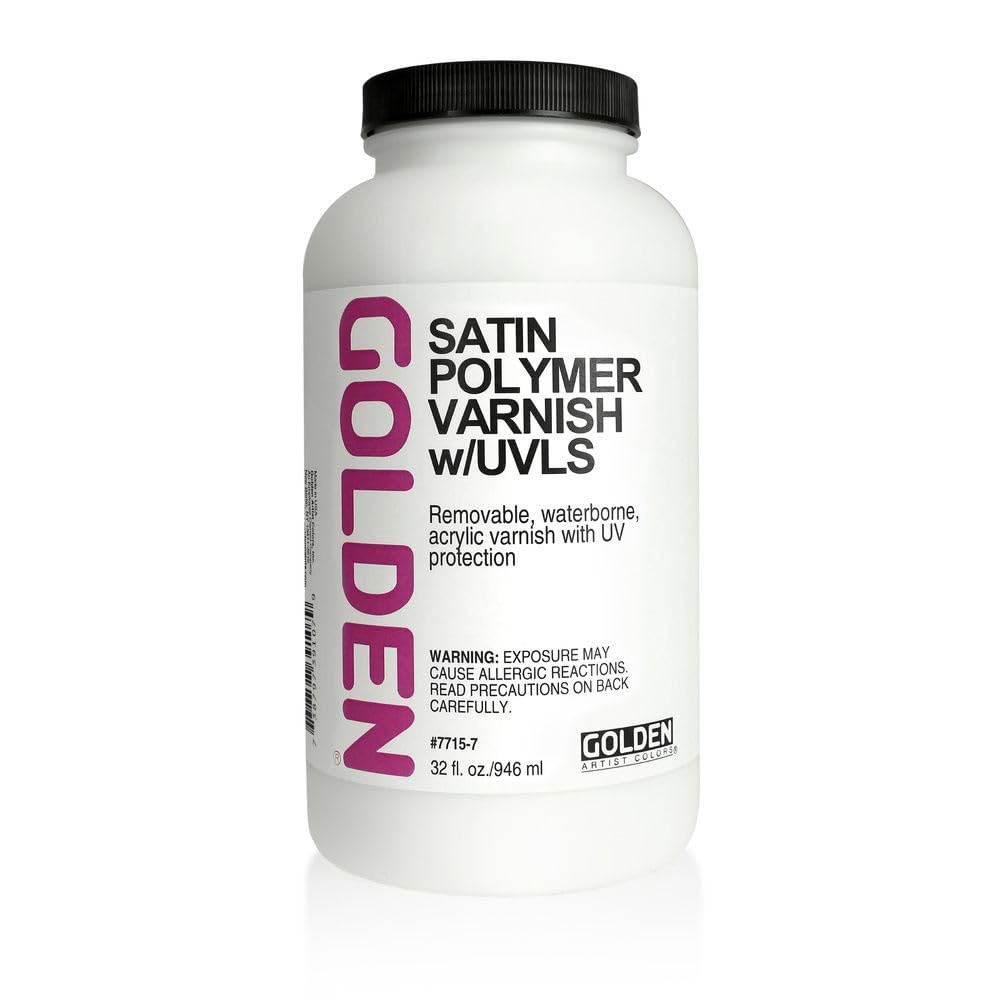Golden Gold En Acrylic Mediums And Varnishes Polymer Varnish Satin 946Ml