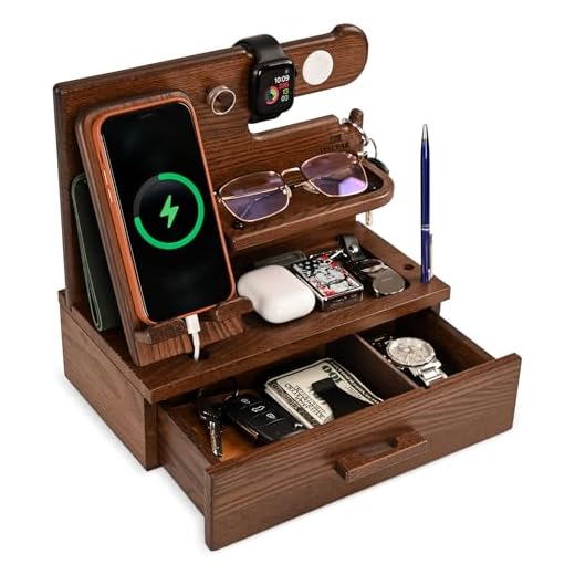 TESLYAR Wood Phone Docking Station