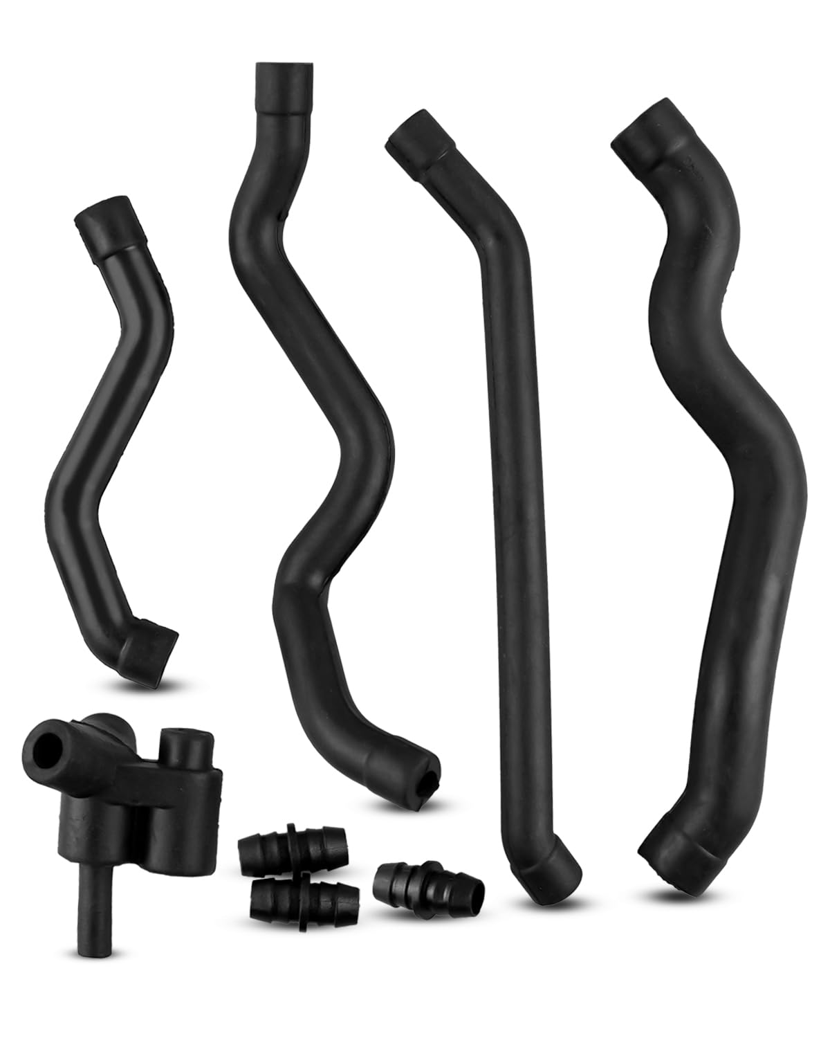8 PCS Crankcase Ventilation Air Intake Breather Hose Tube Replacement Kit Fit for Mercedes-Benz 1998-2011 Replace 112018029 1120180209 1120180382 1120180282 112018082 12261-31070 12261-0P020