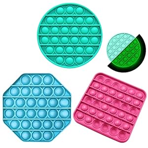 Bubble Sensory Fidget Toys, Fluorescentie Glow Ontstresser Angstverlichting Knijp in Siliconen Blijf Thuis Vermijd Saaie…