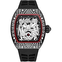 FANMIS Mens Multifunctional Chronograph Fashion Business Dress Quartz Analog Watch Silicone Band Sports Wristwatch,Elegant Watch Gifts for Men