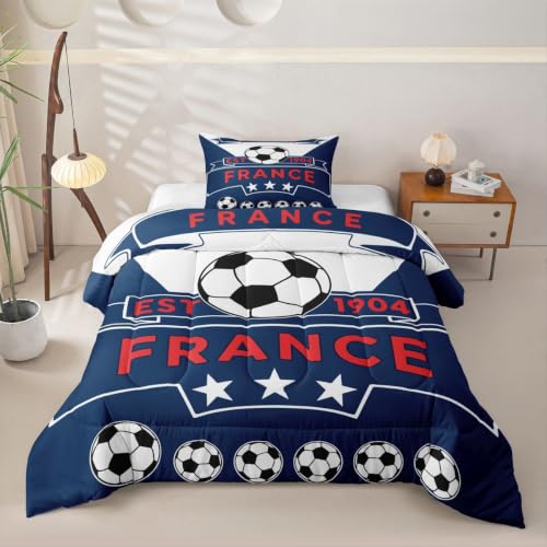 Image of Feelyou Football Soccer Comforter Set Twin Size Bedding Set