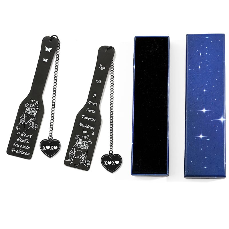 Good Girl Spicy Bookmarks Gift - Dark Romance Stainless Steel Bookmarks for Women Book Lovers on Graduation Birthday Christmas Valentine's Day (Black 2pcs)