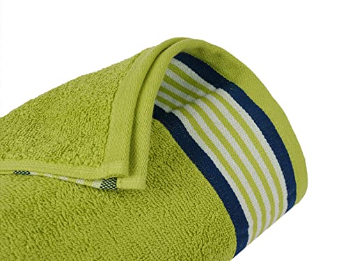Image of Casa Copenhagen Germany Design - He & She Super Soft Collection 100% Super Soft Cotton Bath Towel Set (Size : 70 x 140 cm) - Spring Green & Iris Blue