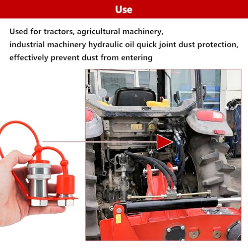Image of 2sets 1 /2 ISO A Hydraulic Coupler Male Dust Cap and Female Plug Cover