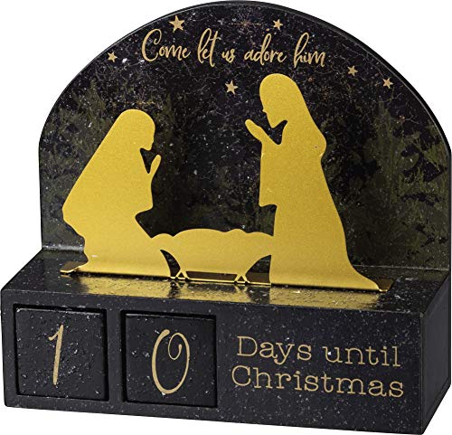 Primitives by Kathy Christmas Countdown Blocks - Nativity Come Let Us Adore Him