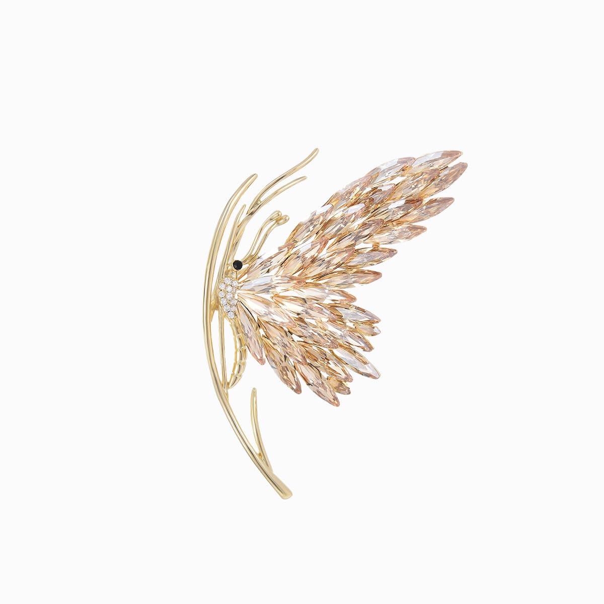 Animal Brooch for Women Girls 18k Gold Plated Animal Brooch Pin Rhinestone Animal Brooch Lapel Pin Jewelry Thanksgiving Day Birthday Wedding Gifts for Mom Wife