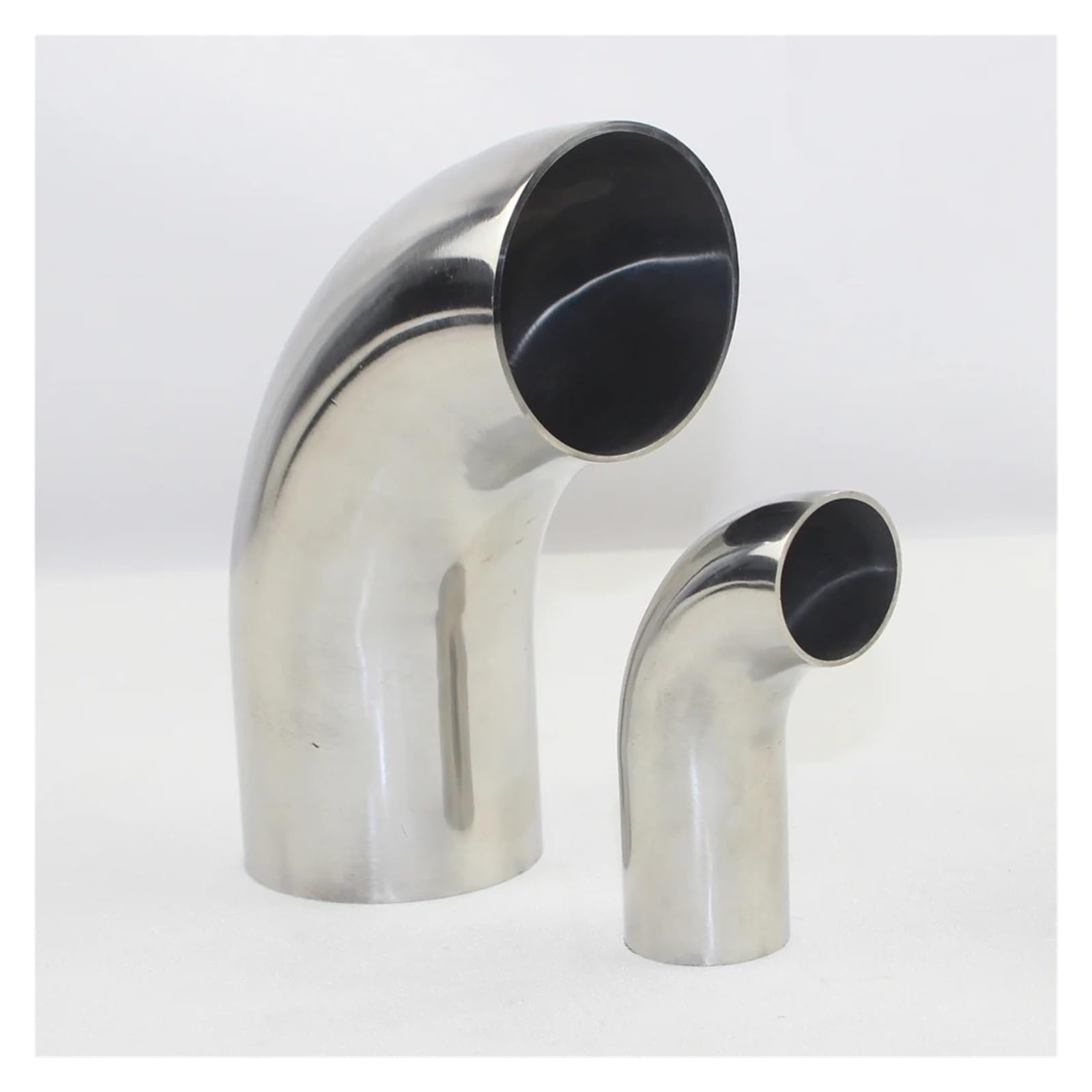 Terminale Scarico Raccordi Per Tubi Saldati Con Estensione Unilaterale 90 Gradi 100 Mm Per Tubi In Acciaio Inossidabile 304 Raccordi Per Tubi Sanitari Silenziatore(102mm x2mm)