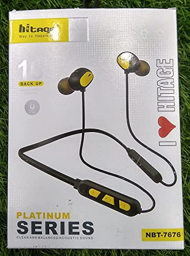 Image of Hitage NBT-7676 Platinum Series 12 Hours Music Playtime 16 Hours Talktime Portable Sports Running Sweatproof Neckband Headset