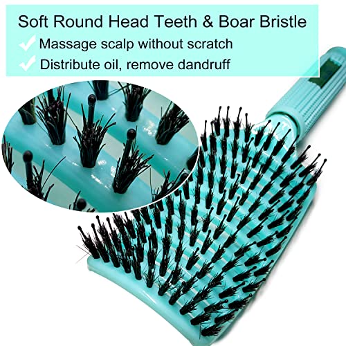 Clamp Hair Brush, Detangling Brush And Styling Comb Set Nylon Bristle Hair Brush Vented Brush For Blow Drying, Straightening #TOP4