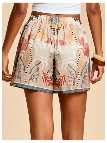 Image of SweatyRocks Women's Boho Mini Skirts Floral Shorts Tie Side Wrap Skorts