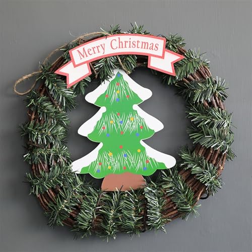 2 couronnes de Noël pour décoration extérieure festive de modèle C
