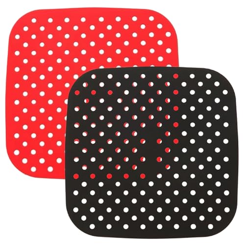 Forros de silicona para freidora de aire que evitan que la comida se pegue, pack de 2 3