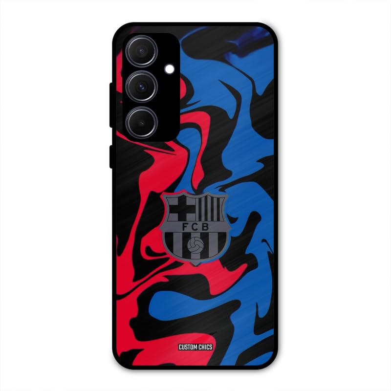 Image of PrintShield FC Barcelona Comic Back Cover for Samsung Galaxy A35 5G, Shockproof Printed Phone Case with Soft TPU Sides & Anti-Slip Grip