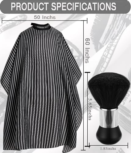 image for Borogo Professional Hair Cutting Cape with Neck Duster Brush, Salon Ba