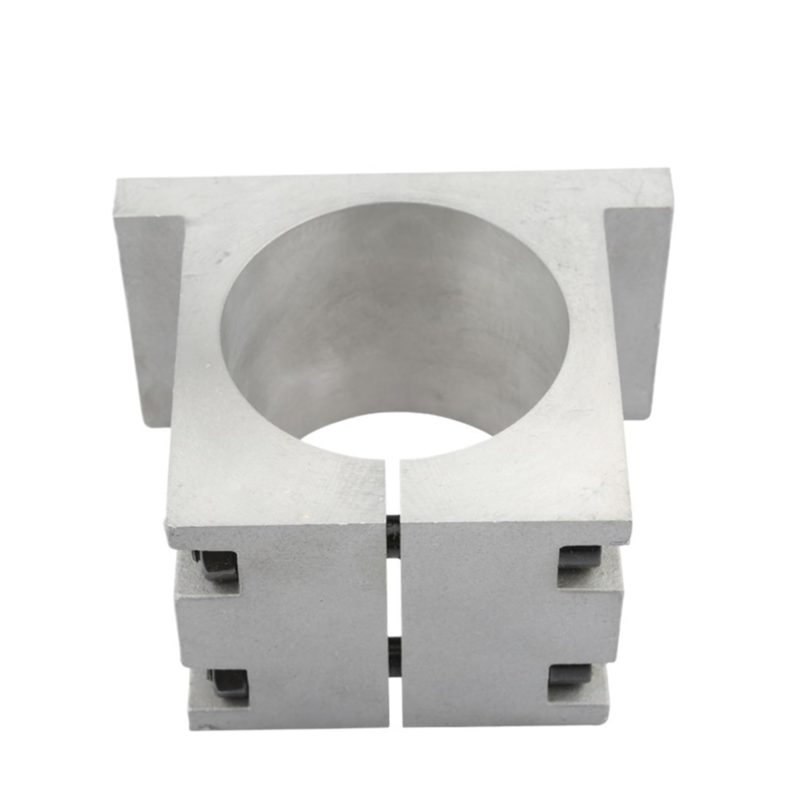 Lyvqzpwlr Square 80Mm Spindle Clamp， Cnc Spindle Motor Clamp， Engraving Spindle Clamp Mounting Bracket 62 65 80 100 125Mm Cast Aluminum Fixture Seat(Square 80Mm)