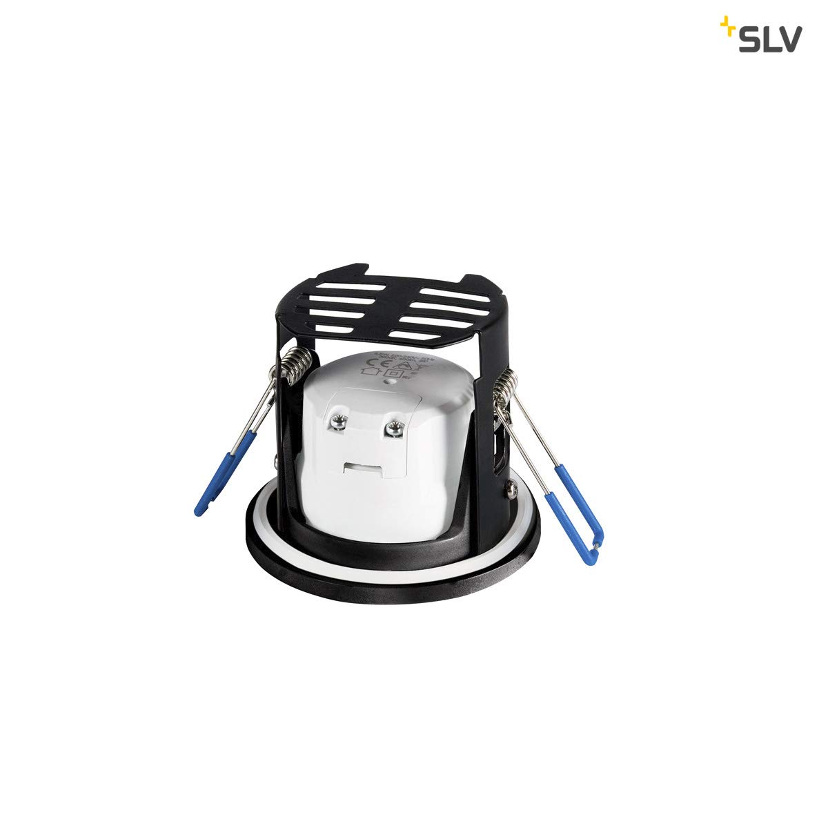 SLV luminaria empotrable de techo KAMUELA/Foco led, luz de inundación, proyector de techo, iluminación de interior / IP65 4000 K 6 W 400 lm negro regulable 38 grados