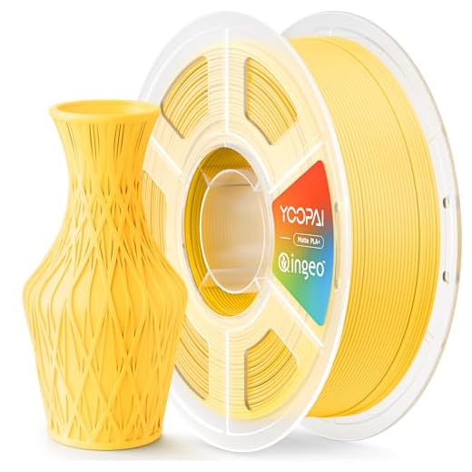 PLA+ Matte Filament 1.75mm, Soft Matte Finish, Reduced Layer Lines, 1KG (2.2lbs) 3D Printer PLA Filament, Dimensional Accuracy +/- 0.02 mm, Lemon Yellow