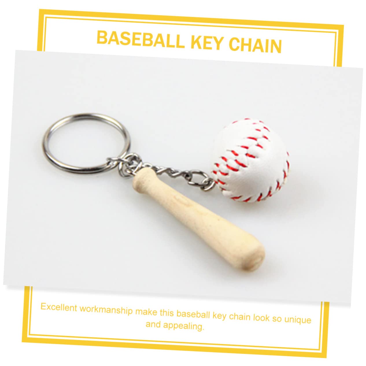 MUELODSIC 5Pcs Baseball Keychain Sports Key Ring Accessories for Backpack Bag and Handbag Unique Baseball for Boys Aged Durable and Stylish Decor