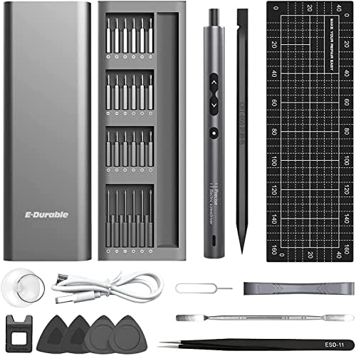 62 in 1 Mini Electric Screwdriver Sets E·Durable Cordless Screwdriver Rechargeable Led Dual Mode Power Screwdriver 3.7v 350mah Lithium-ion Electronic Repair Tools Kit for Camera Laptop Phone Watch