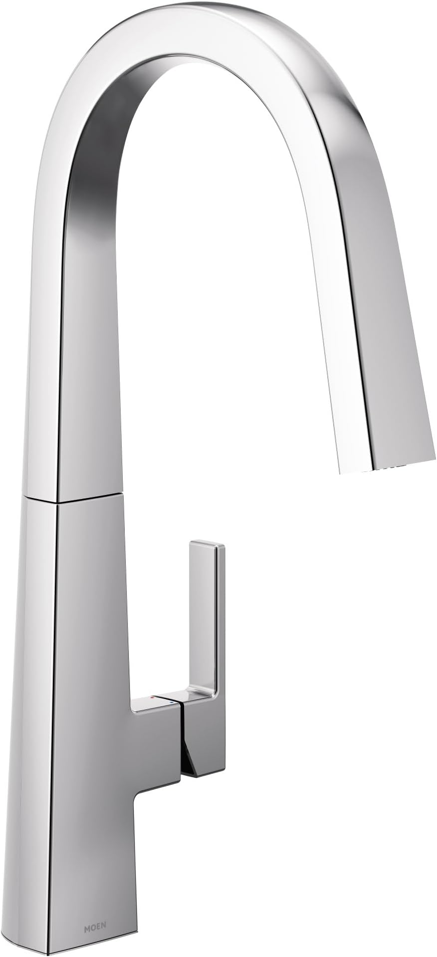 Moen S75005 Nio One Pulldown Kitchen Faucet with Power Boost, Includes Secondary Finish Handle Option, Chrome