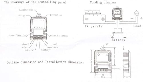 Miniatura 2 de Controlador de carga solar, 6V12V 3A controlador solar PWM, controladores de panel solar con indicador LED, regulador inteligente de energía