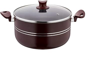 Papilla Assos Derin Tencere - Bordo Renkli,  ift  izgi Detayl  Cam Kapakl  Yanmaz Yap maz Tencere 20 cm ve 26 cm Se enekli 26 CM