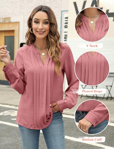 Image of Blooming Jelly Women's Long Sleeve Blouses Dressy Casual Business Work Tops