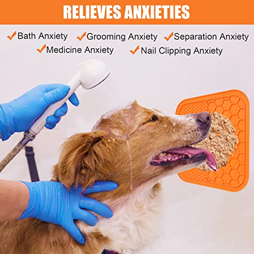 AiQInu Schleckmatte Hund mit Saugnapf,2 Stück Leckmatte Hund BPA-frei mit 1 Silikonspatel,Slow Feeder Hunde Leckmatte,Schleckmatte Katze für Hundebaden,Trainieren,Fellpflege & Krallenpflege (Small) - Image 7