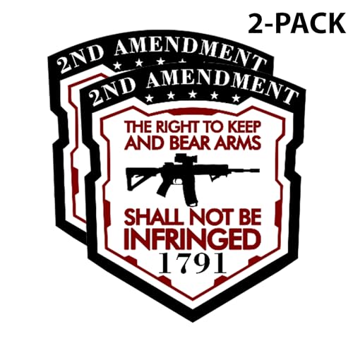 Image of eDesign 2-Pack Right to Bare Arms Shall Not Be Infringed 2nd Amendment Sticker Decal - 4 Inches - 2a Sticker for Car Truck SUV Van Window Bumper Wall Laptop Tablet Cup Tumbler and Any Smooth Surface